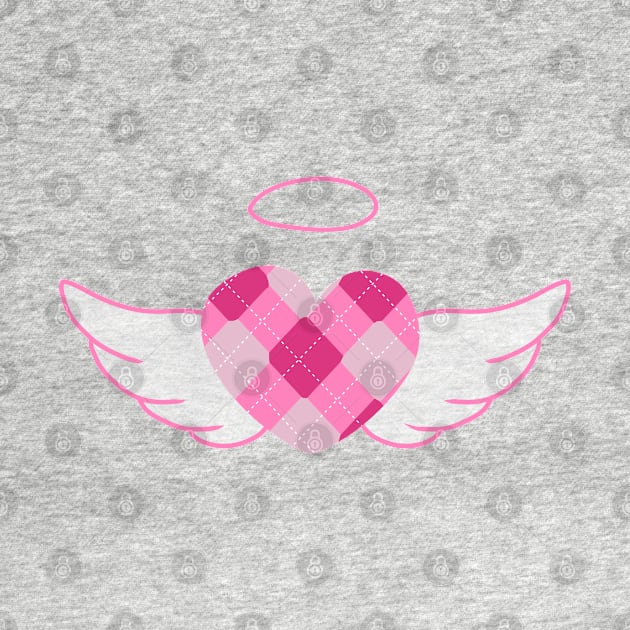 Pink Argyle angel heart (y2k preppy plazacore) by Becky-Marie